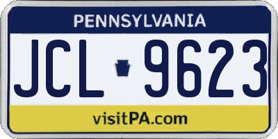 PA license plate JCL9623