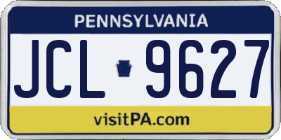 PA license plate JCL9627