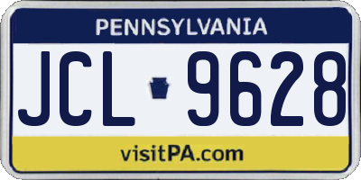 PA license plate JCL9628