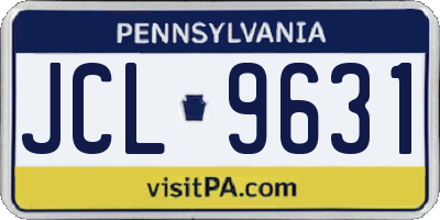 PA license plate JCL9631
