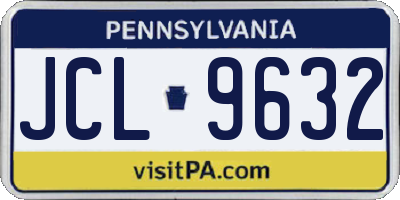 PA license plate JCL9632
