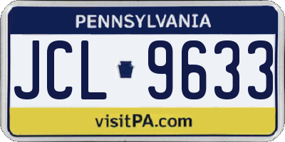 PA license plate JCL9633