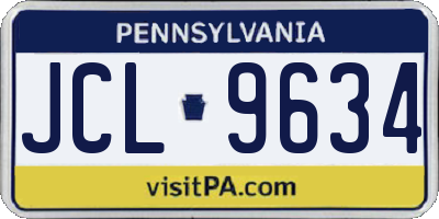 PA license plate JCL9634