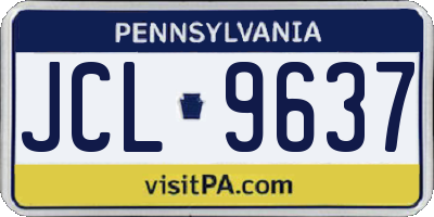 PA license plate JCL9637