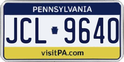 PA license plate JCL9640