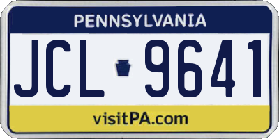 PA license plate JCL9641
