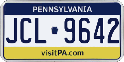 PA license plate JCL9642