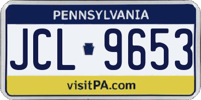 PA license plate JCL9653