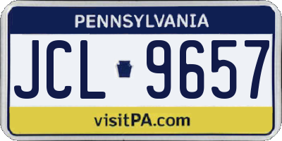 PA license plate JCL9657