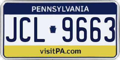 PA license plate JCL9663