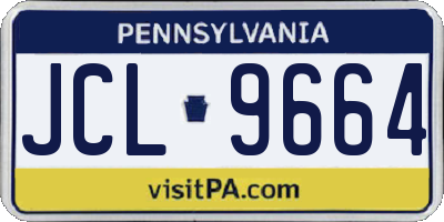 PA license plate JCL9664