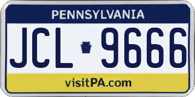 PA license plate JCL9666