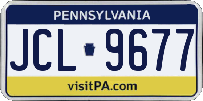 PA license plate JCL9677