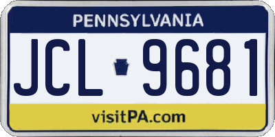 PA license plate JCL9681
