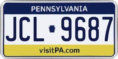 PA license plate JCL9687