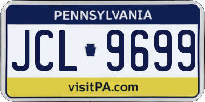 PA license plate JCL9699