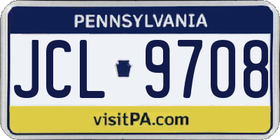 PA license plate JCL9708