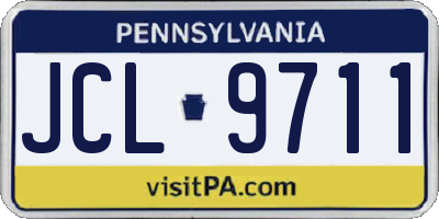 PA license plate JCL9711