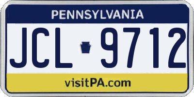 PA license plate JCL9712