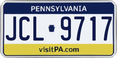PA license plate JCL9717