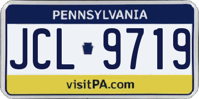 PA license plate JCL9719