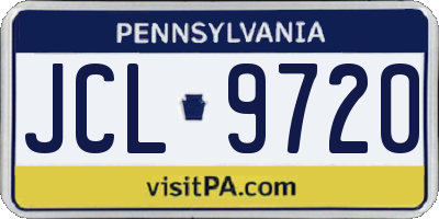PA license plate JCL9720