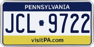 PA license plate JCL9722