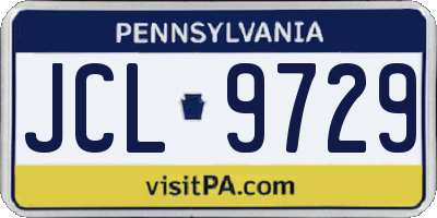 PA license plate JCL9729