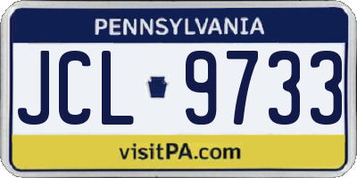 PA license plate JCL9733