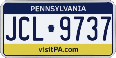 PA license plate JCL9737