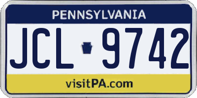 PA license plate JCL9742
