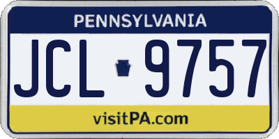 PA license plate JCL9757