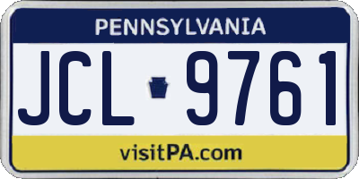 PA license plate JCL9761
