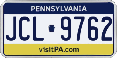 PA license plate JCL9762