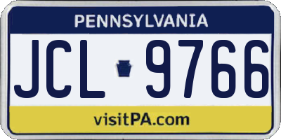 PA license plate JCL9766