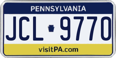 PA license plate JCL9770