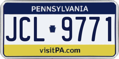 PA license plate JCL9771