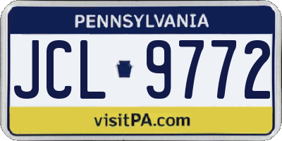PA license plate JCL9772