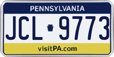 PA license plate JCL9773