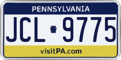 PA license plate JCL9775