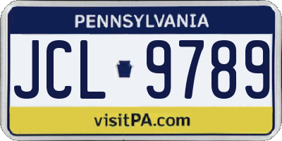 PA license plate JCL9789