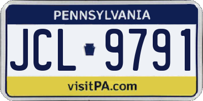 PA license plate JCL9791