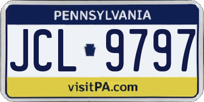 PA license plate JCL9797