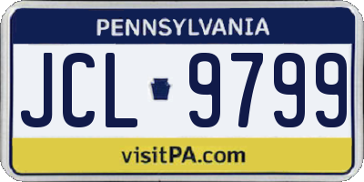 PA license plate JCL9799