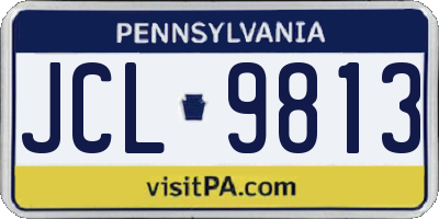 PA license plate JCL9813