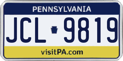 PA license plate JCL9819