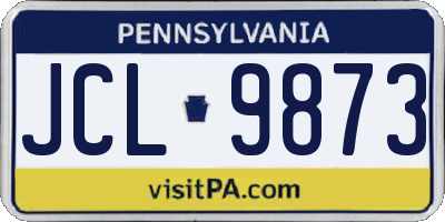 PA license plate JCL9873