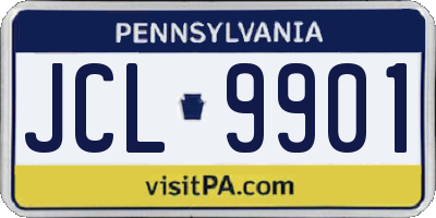 PA license plate JCL9901