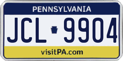 PA license plate JCL9904