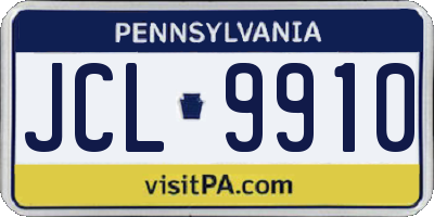 PA license plate JCL9910